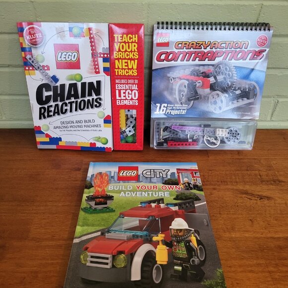Lego klutz books gadgets chain reactions & action contraptions Lot x3 City Ideas - Picture 5 of 6